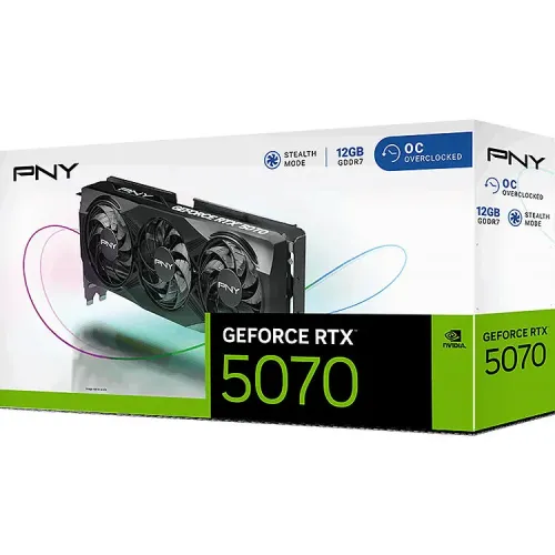 PNY GeForce RTX 5070 OC Triple Fan 12GB GDDR7 650W Graphics Card